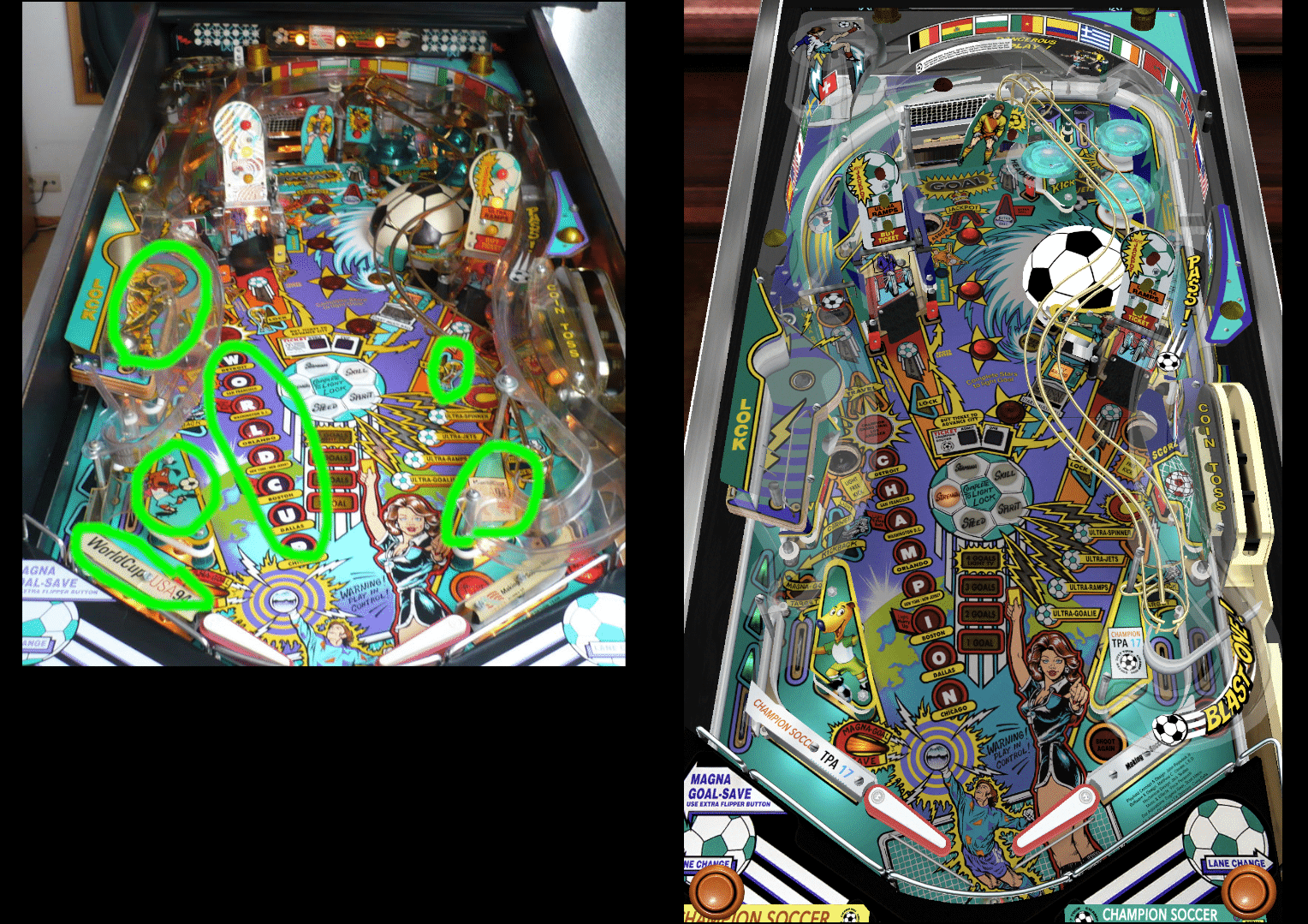 World Cup Soccer '94 Pinball – Rom Upgrade (Bally / Williams