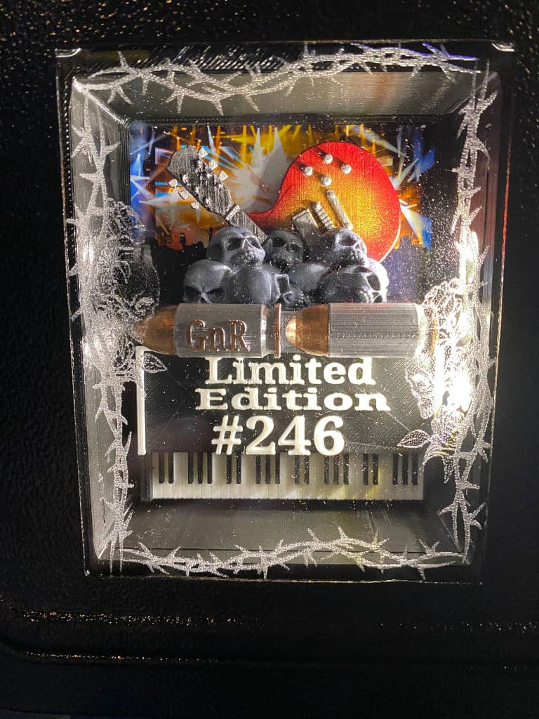 Guns N’ Roses Custom Illuminated Coin Door Shadow Box Mod